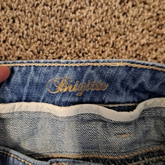 Code Bleu Women’s Blue Denim Bootcut Jeans Metallic Booty Pockets Size 8 - Picture 5 of 9